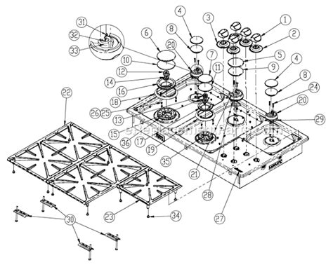 gas cooktop parts